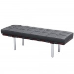 Fine Mod Imports Pavilion Bench 2 Seater, Black