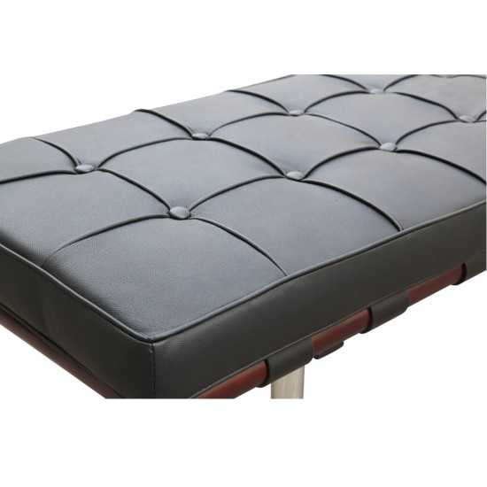 Fine Mod Imports Pavilion Bench 2 Seater, Black