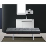 Fine Mod Imports Pavilion Bench 2 Seater, Black