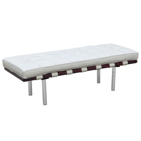 Fine Mod Imports Pavilion Bench 2 Seater, White