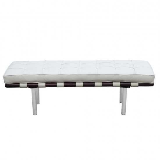 Fine Mod Imports Pavilion Bench 2 Seater, White