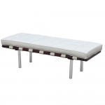 Fine Mod Imports Pavilion Bench 2 Seater, White