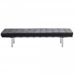 Fine Mod Imports Pavilion Bench 3 Seater, Black