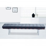 Fine Mod Imports Pavilion Bench 3 Seater, Black