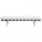 Fine Mod Imports Pavilion Bench 3 Seater, White