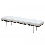 Fine Mod Imports Pavilion Bench 3 Seater, White