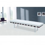 Fine Mod Imports Pavilion Bench 3 Seater, White