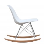 Fine Mod Imports Rocker Side Chair, White