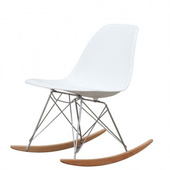 Fine Mod Imports Rocker Side Chair, White