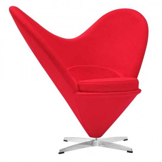 Fine Mod Imports Heart Chair, Red