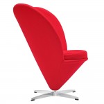 Fine Mod Imports Heart Chair, Red