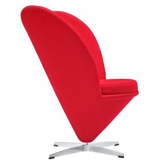 Fine Mod Imports Heart Chair, Red