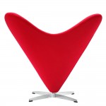 Fine Mod Imports Heart Chair, Red