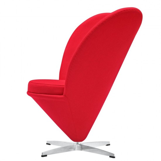 Fine Mod Imports Heart Chair, Red