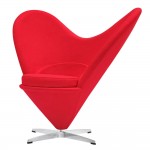 Fine Mod Imports Heart Chair, Red