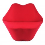 Fine Mod Imports Kiss Chair, Red