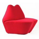 Fine Mod Imports Kiss Chair, Red