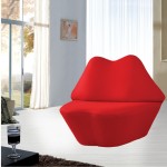 Fine Mod Imports Kiss Chair, Red