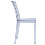 Fine Mod Imports Clear Square Side Chair, Clear