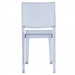 Fine Mod Imports Clear Square Side Chair, Clear