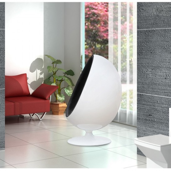 Fine Mod Imports Easter Chair, Black