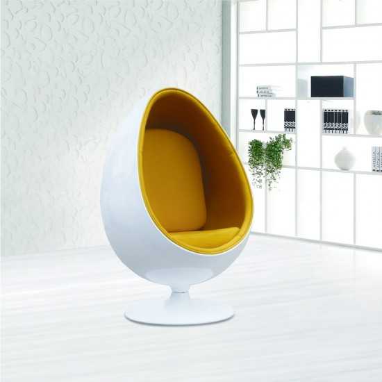 Fine Mod Imports Easter Chair, Yellow