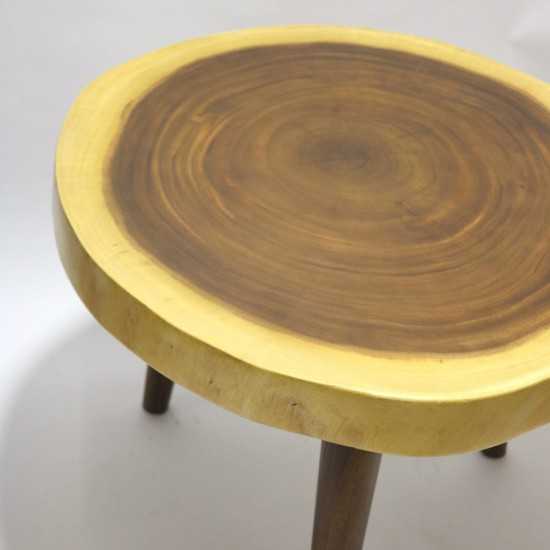 Fine Mod Imports Block End Coffee Table Solid Wood, Walnut