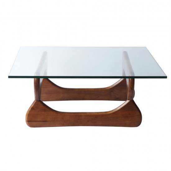 Fine Mod Imports Guchi Coffee Table, Walnut