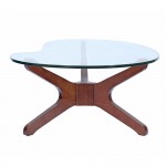 Fine Mod Imports Sculpt Coffee Table, Walnut