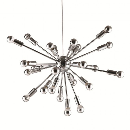 Fine Mod Imports Spark Hanging Chandelier 23", Silver