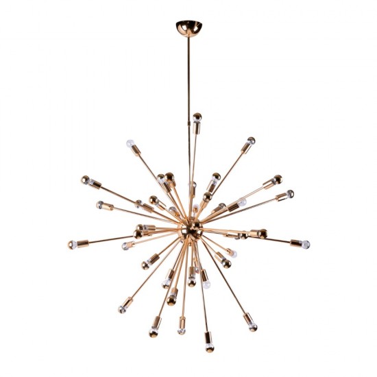 Fine Mod Imports Spark Hanging Chandelier 39", Gold