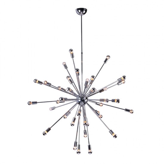 Fine Mod Imports Spark Hanging Chandelier 39", Silver