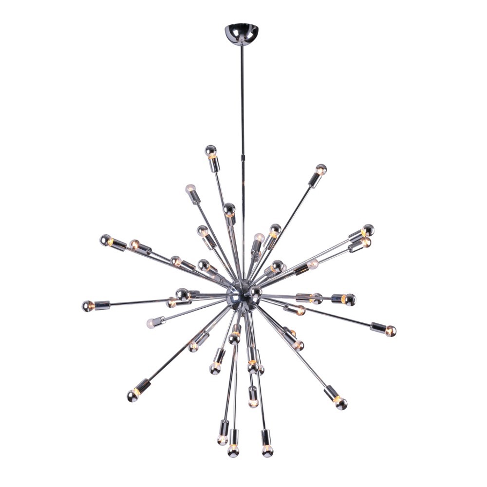 Fine Mod Imports Spark Hanging Chandelier 39", Silver