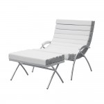 Fine Mod Imports Classic Chair & Ottoman, White