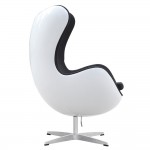 Fine Mod Imports Fiesta Fiberglass Chair In Wool, Black