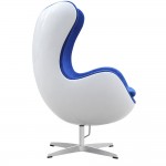 Fine Mod Imports Fiesta Fiberglass Chair In Wool, Blue