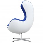 Fine Mod Imports Fiesta Fiberglass Chair In Wool, Blue