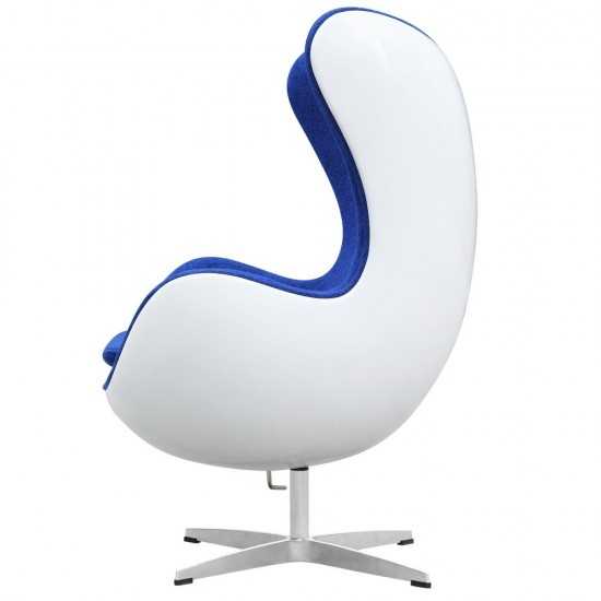 Fine Mod Imports Fiesta Fiberglass Chair In Wool, Blue