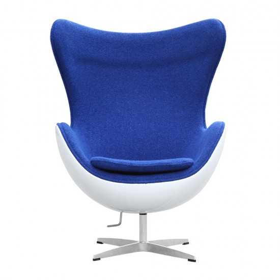 Fine Mod Imports Fiesta Fiberglass Chair In Wool, Blue