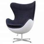 Fine Mod Imports Fiesta Fiberglass Chair In Wool, Gray