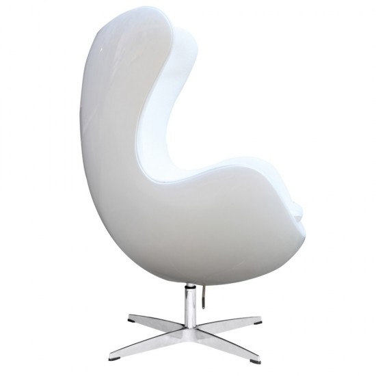 Fine Mod Imports Fiesta Fiberglass Chair In Wool, White