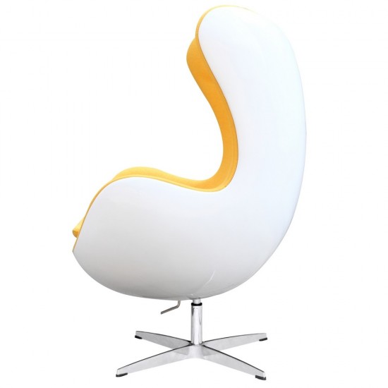Fine Mod Imports Fiesta Fiberglass Chair In Wool, Yellow
