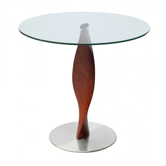 Fine Mod Imports Edge Dining Table 36", Clear