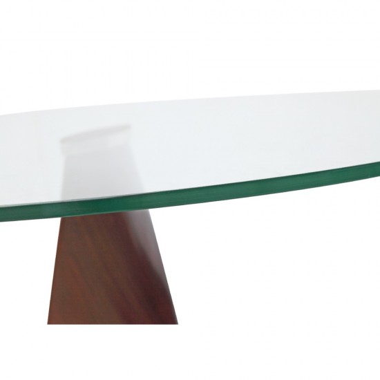 Fine Mod Imports Edge Dining Table 36", Clear