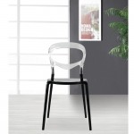 Fine Mod Imports Evo Acrylic Dining Side Chair, Transparent