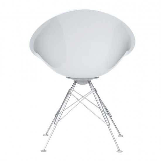 Fine Mod Imports Eco Wirebase Dining Chair, White