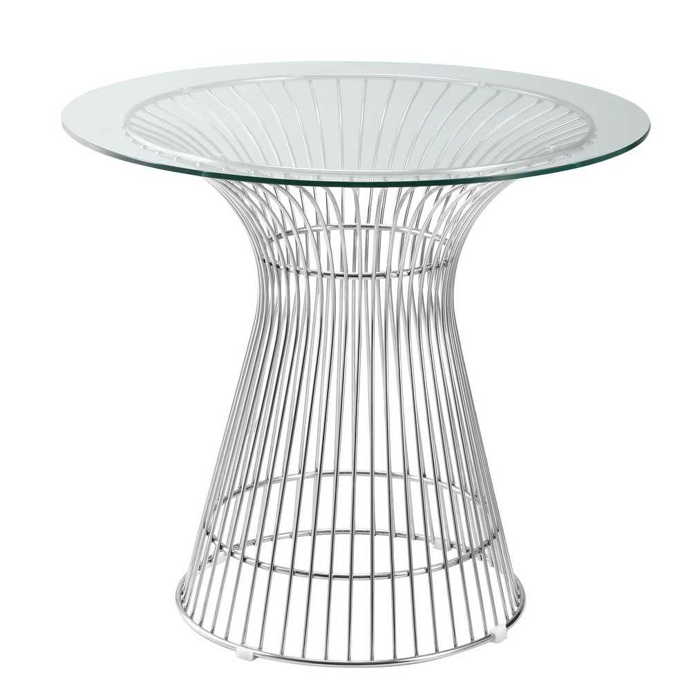 Fine Mod Imports Libo Dining Table 36", Clear