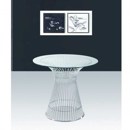 Fine Mod Imports Libo Dining Table 48", Clear