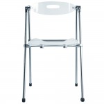 Fine Mod Imports Acrylic Folding Chair, Clear