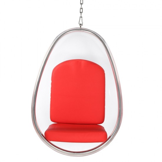 Fine Mod Imports Balloon Hanging Chair, Red